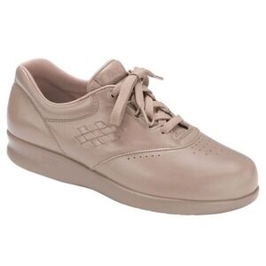 SAS Free Time Mocha Walking Shoes 6.5 USA Comfort Leather Lace Up Sneakers Women